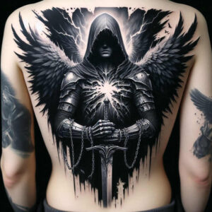 angel – tattoo design ideas free ai generated – realism-photo-realistic – for-arm – Gallery: angel-inkby-ai