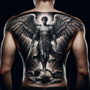angel – tattoo design ideas free ai generated – realism-photo-realistic – for-arm – Gallery: angel-inkby-ai