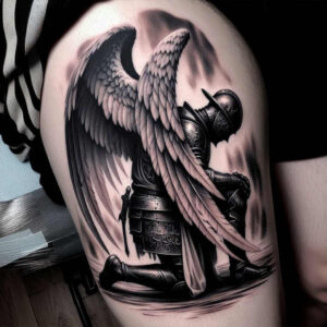 angel tattoo design ideas Surrealism unearthly celestial guardian for fingers