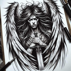 angel tattoo design ideas Surrealism subconscious themes lightbearing for arm