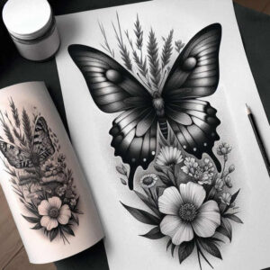 angel tattoo design ideas Realism realistic lighting radiant wings for knee