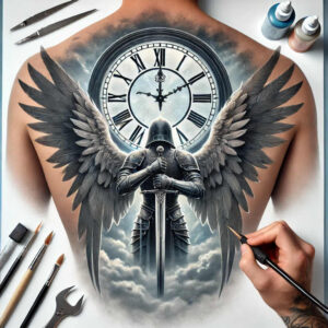 angel tattoo design ideas smooth gradients seraphic for chest
