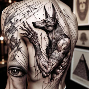 anubis-soul-shadow-emotional-realism-for-ankle – tattoo design ideas free ai generated – Gallery: anubis-inkby-ai