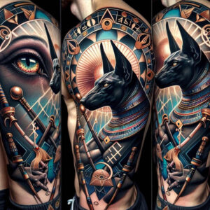 death-symbolism-anubis-lifelike-for-lower-arm – tattoo design ideas free ai generated – Gallery: anubis-inkby-ai