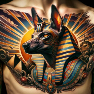 anubis-care-photo-realistic-for-upper-arm – tattoo design ideas free ai generated – Gallery: anubis-inkby-ai