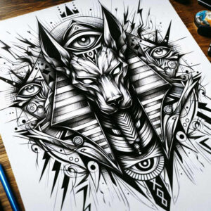 anubis-underworld-ultra-detailed-for-chest – tattoo design ideas free ai generated – Gallery: anubis-inkby-ai