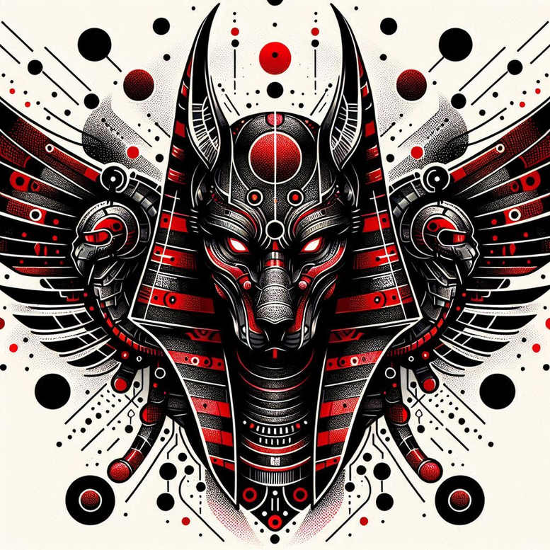 anubis-hieroglyphs-sharp-focus-for-collarbone – tattoo design ideas free ai generated – Gallery: anubis-inkby-ai