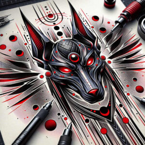 anubis-soul-shadow-studio-quality-for-biceps – tattoo design ideas free ai generated – Gallery: anubis-inkby-ai