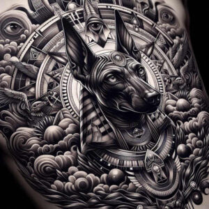 anubis tattoo design ideas clear lines protector for ankle