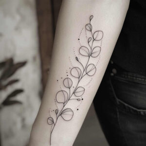 branches tattoo design ideas single dot naturalistic for triceps