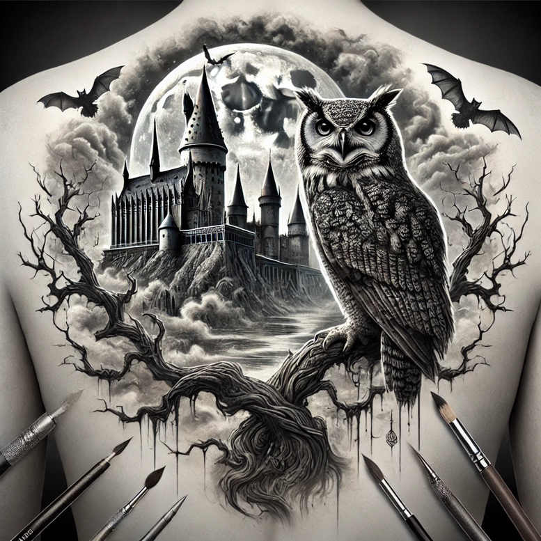 castle-keep-dark-surface-complexity – tattoo design ideas free ai generated – Gallery: castles-inkby-ai