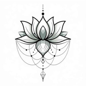 chain-and-bead – tattoo design ideas free ai generated – realism-realistic-shadowing – for-knee – Gallery: chains-inkby-ai