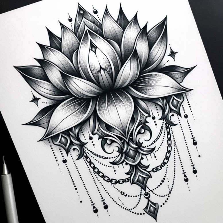 chain – tattoo design ideas free ai generated – diminutive – for-arm – Gallery: chains-inkby-ai