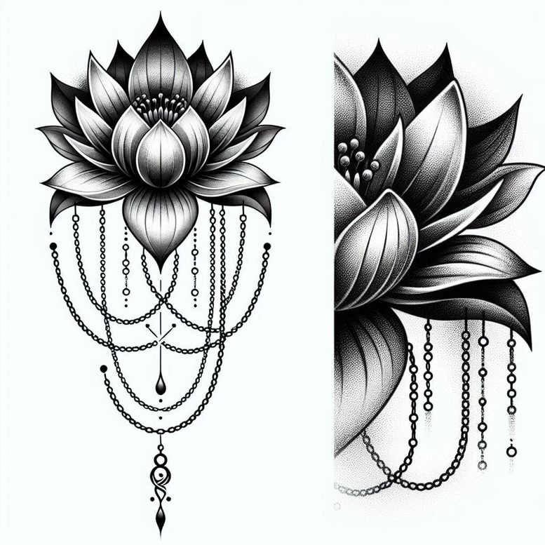 chain – tattoo design ideas free ai generated – minimalist – for-arm – Gallery: chains-inkby-ai