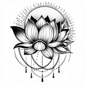 chain – tattoo design ideas free ai generated – negative-space – for-arm – Gallery: chains-inkby-ai