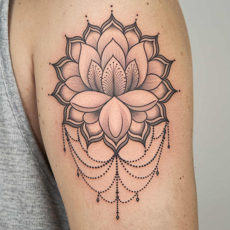 chain – tattoo design ideas free ai generated – realism-clean-whites – for-arm – Gallery: chains-inkby-ai