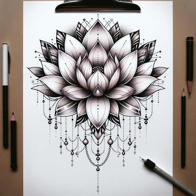 chain-wrap – tattoo design ideas free ai generated – fine-line – for-knee – Gallery: chains-inkby-ai