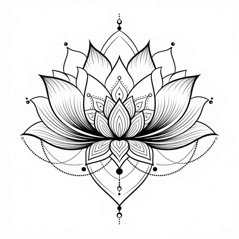 light-chain – tattoo design ideas free ai generated – fine-dot – for-scapula – Gallery: chains-inkby-ai
