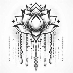 chain-with-pendant-gentle-angle-for-lower-thigh – tattoo design ideas free ai generated – Gallery: chains-inkby-ai