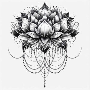 chains tattoo design ideas pinprick connected shapes stands for determination