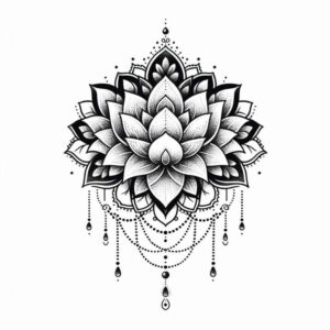 chains tattoo design ideas dainty stronghold motif for knee