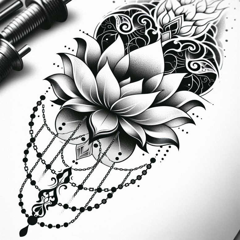 fine-detail-chain-elegant-for-ribs – tattoo design ideas free ai generated – Gallery: chains-inkby-ai