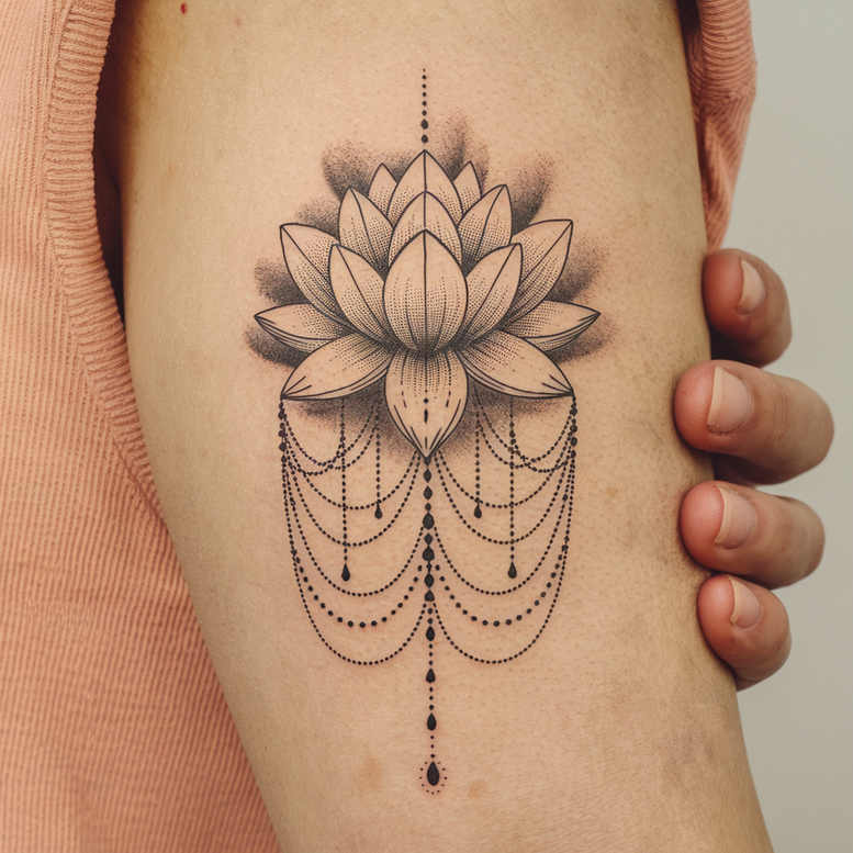 tattoo-necklace-minimalist-for-chest – tattoo design ideas free ai generated – Gallery: chains-inkby-ai