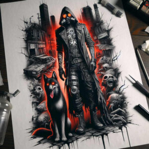 characters tattoo design ideas realistic dramatic shading stands for resilience