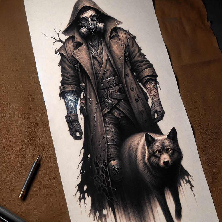 characters tattoo design ideas razor-sharp symbolic gestures symbol of endurance