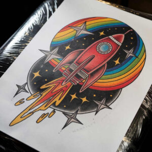 cosmic-radiation – tattoo design ideas free ai generated – surrealism-morphic – for-heel – Gallery: cosmos-inkby-ai
