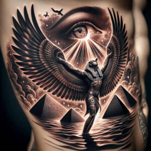 camouflage-motif – tattoo design ideas free ai generated – mirror-image – for-chest – Gallery: cover-up-inkby-ai