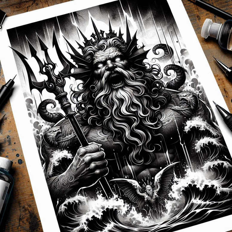 clever-shading – tattoo design ideas free ai generated – blood-red – for-lower-thigh – Gallery: cover-up-inkby-ai