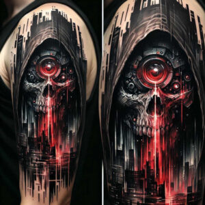 color-blocking – tattoo design ideas free ai generated – distorted – for-upper-chest – Gallery: cover-up-inkby-ai
