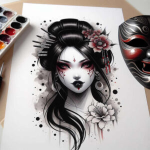 corrective-tattoo – tattoo design ideas free ai generated – cursed – for-shoulder-blade – Gallery: cover-up-inkby-ai