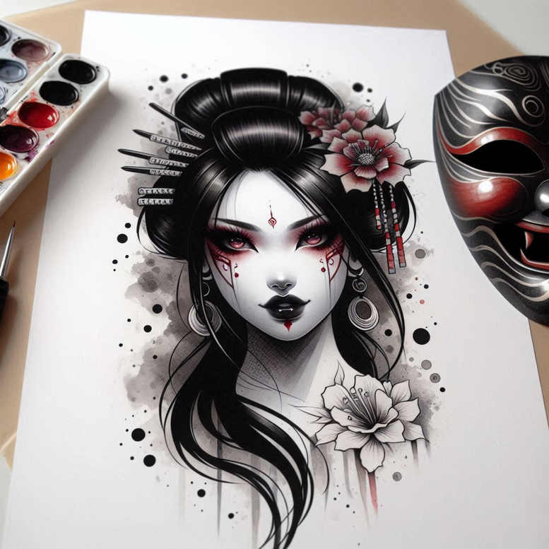 corrective-tattoo – tattoo design ideas free ai generated – cursed – for-shoulder-blade – Gallery: cover-up-inkby-ai