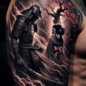 dark-shading – tattoo design ideas free ai generated – chilling – for-collarbone – Gallery: cover-up-inkby-ai