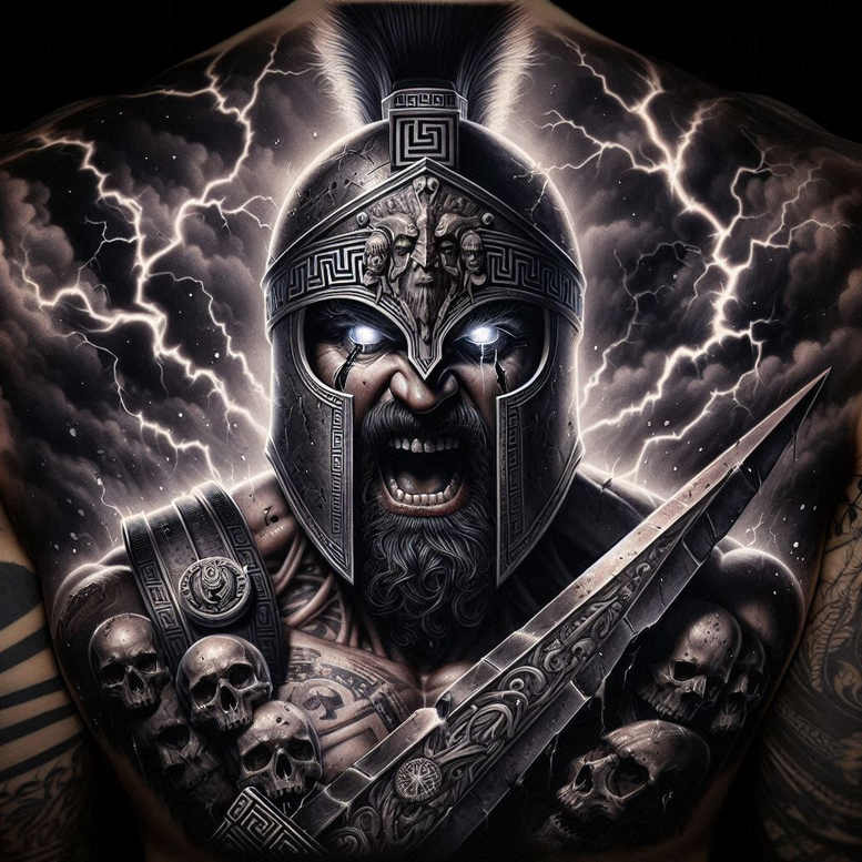 dense-fill – tattoo design ideas free ai generated – murky – for-lower-chest – Gallery: cover-up-inkby-ai