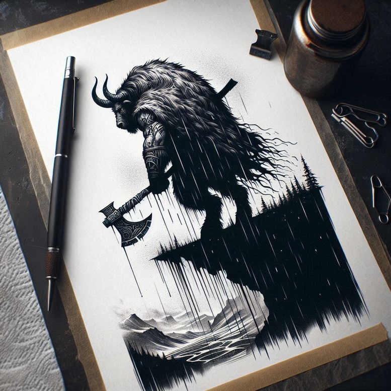 fade-out – tattoo design ideas free ai generated – melting – for-back – Gallery: cover-up-inkby-ai