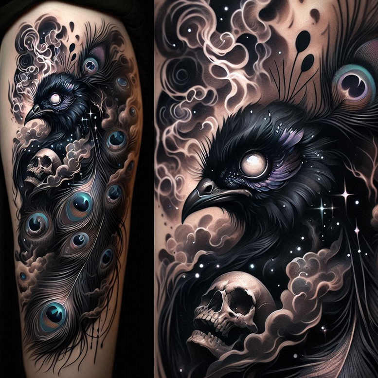 fade-out – tattoo design ideas free ai generated – wraith – for-shin – Gallery: cover-up-inkby-ai