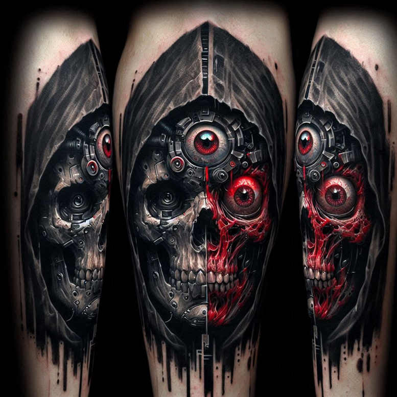 full-coverage – tattoo design ideas free ai generated – spectral – for-scapula – Gallery: cover-up-inkby-ai