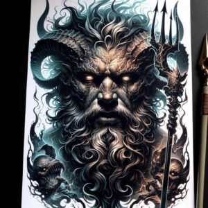 gradient-mask – tattoo design ideas free ai generated – ruin – for-biceps – Gallery: cover-up-inkby-ai