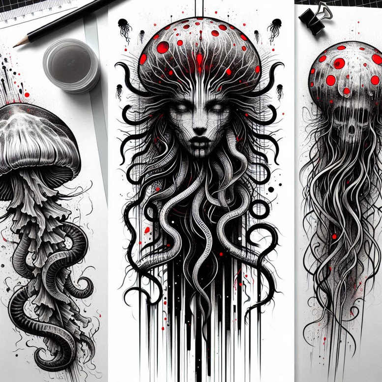high-saturation – tattoo design ideas free ai generated – possessed – for-upper-shoulder – Gallery: cover-up-inkby-ai