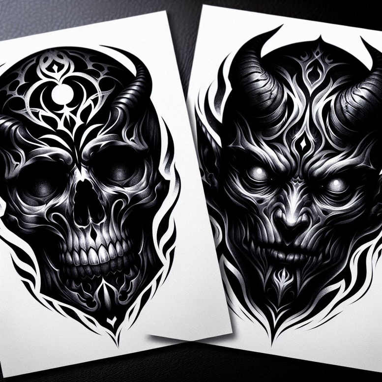 illusion-cover – tattoo design ideas free ai generated – foggy – for-palm – Gallery: cover-up-inkby-ai