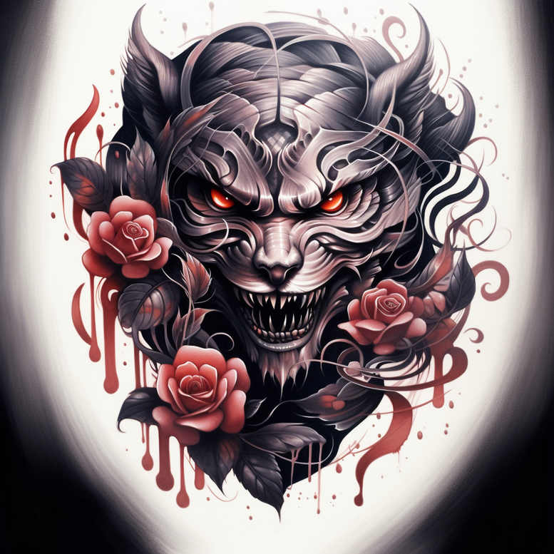 ink-transition – tattoo design ideas free ai generated – murky – for-lower-chest – Gallery: cover-up-inkby-ai