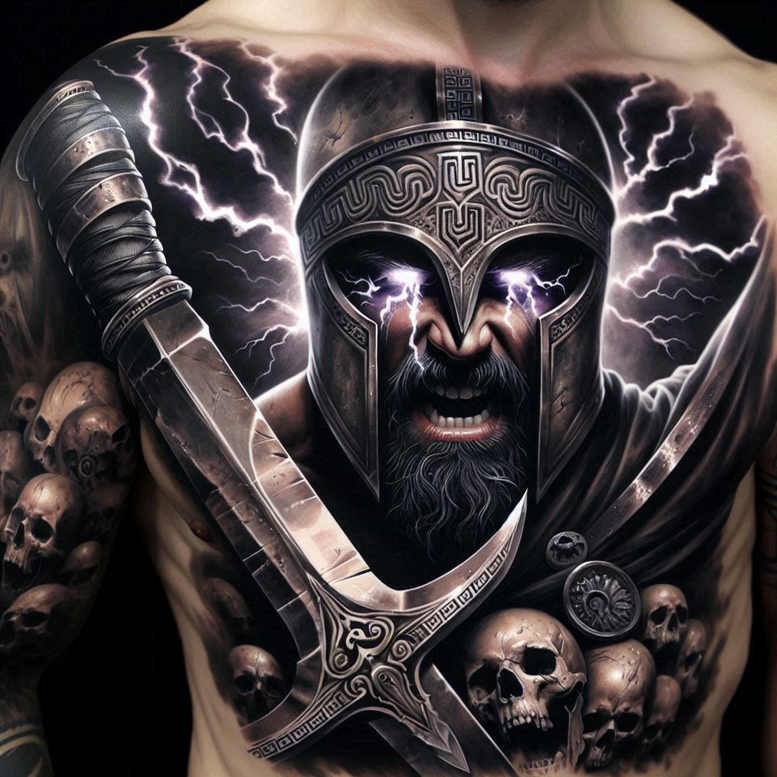 integrated-pattern – tattoo design ideas free ai generated – ghostly – for-temple – Gallery: cover-up-inkby-ai