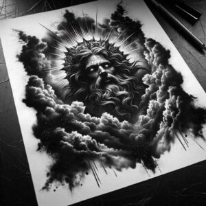 layered-texture – tattoo design ideas free ai generated – foggy – for-shoulder – Gallery: cover-up-inkby-ai
