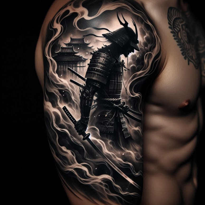 patchwork-cover – tattoo design ideas free ai generated – haunted – for-ribs – Gallery: cover-up-inkby-ai