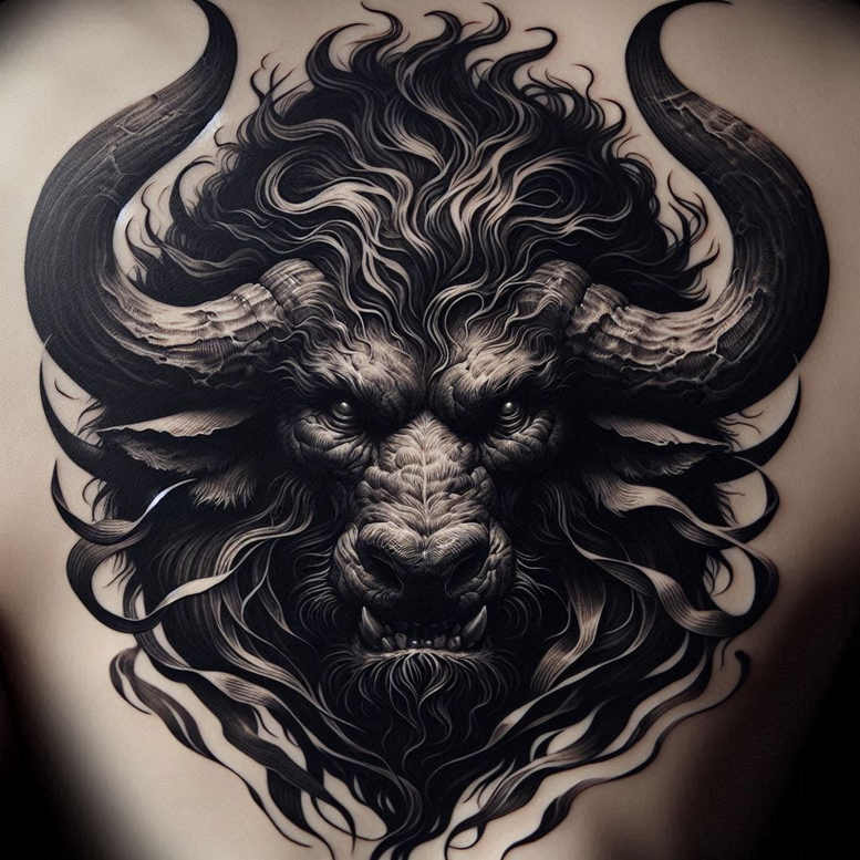 pattern-cover – tattoo design ideas free ai generated – haunting – for-back-shoulder – Gallery: cover-up-inkby-ai