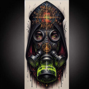 cover-up tattoo design ideas Surrealism hallucinatory bloodcurdling for temple
