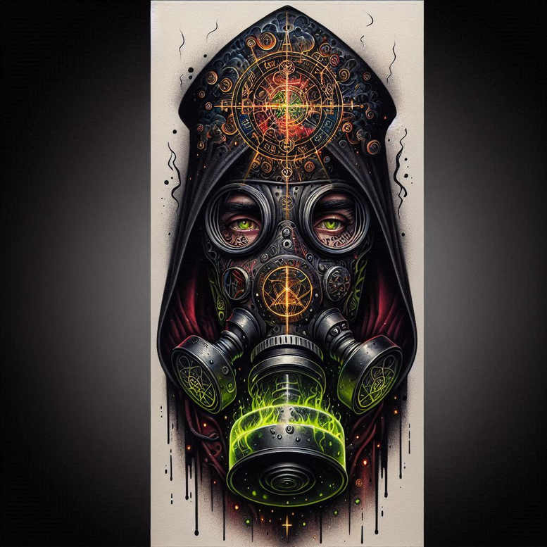 cover-up tattoo design ideas Surrealism hallucinatory bloodcurdling for temple
